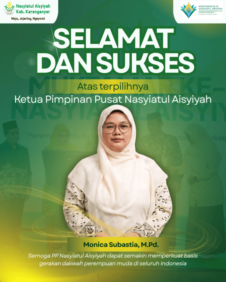 Selamat! Monica Subastia, M.Pd. Resmi Terpilih Menjadi Ketua Umum PP Nasyiatul Aisyiyah Periode 2026–2030